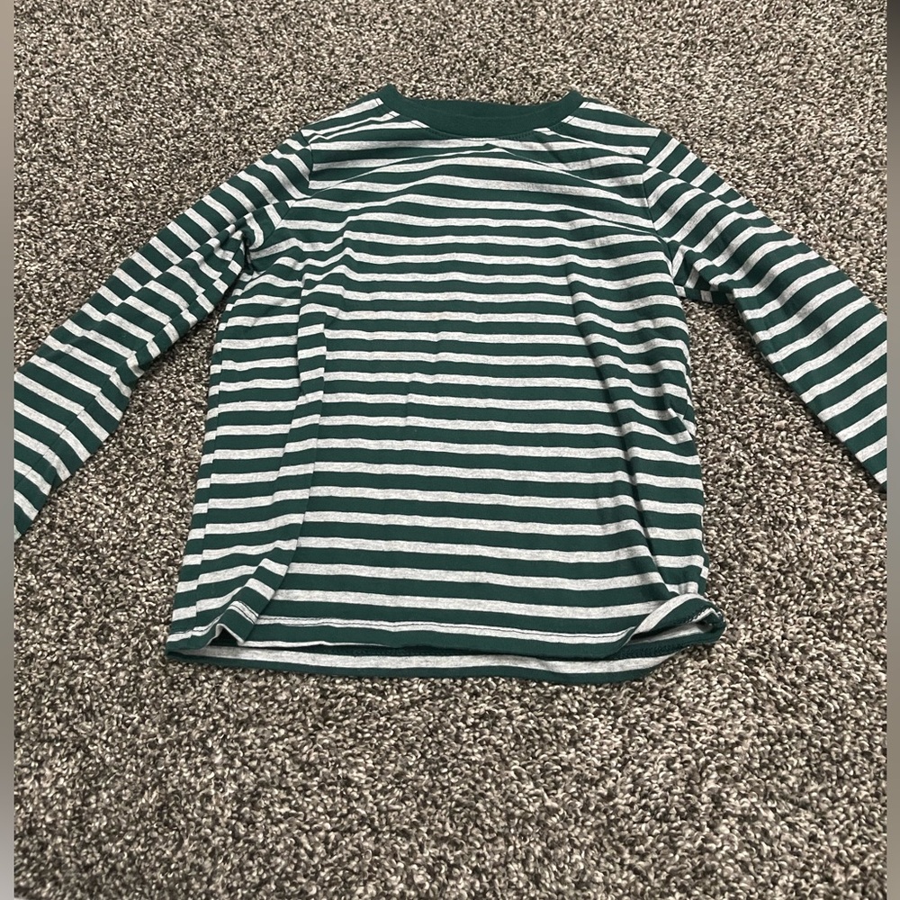 Garanimals Green and White Striped Long Sleeve Shirt 5T